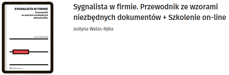 Sygnalista w firmie. Przewodnik ze wzorami niezbędnych dokumentów + Szkolenie on-line